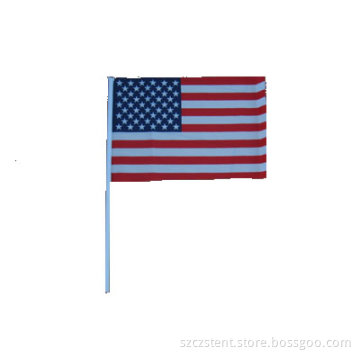 Hand Waving Held Stick Flag